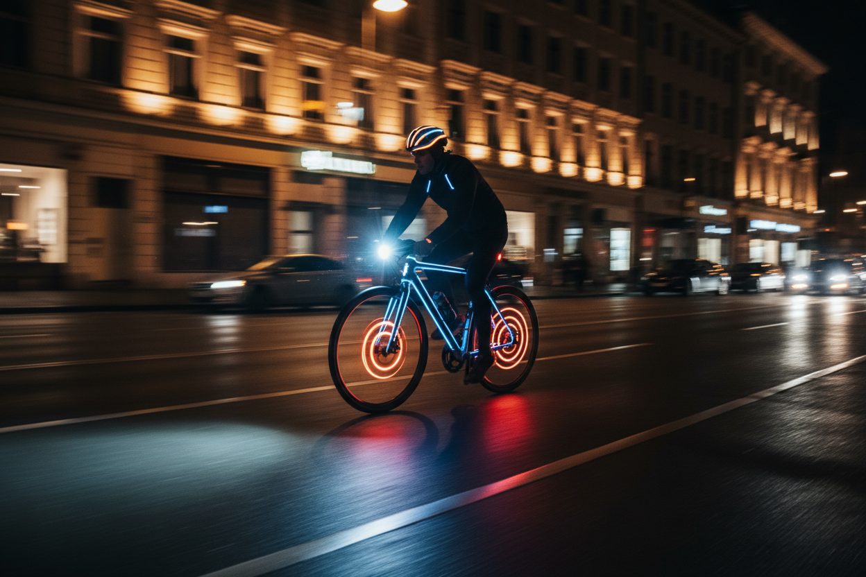 Bicycle with illuminating lights